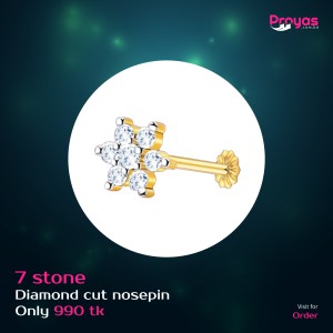 Diamond Cut Radium Zirconia 7 Stone