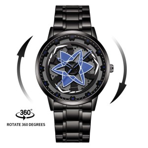 360 Rotating Car Wheel Rim Quartz Watch