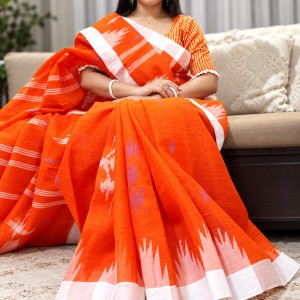 Traditional Authentic Sylheti Handloom Cotton Manipuri Saree